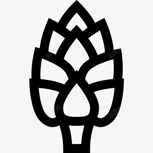 朝鲜蓟纯素3线性图标svg_新图网 https://ixintu.com 朝鲜蓟 纯素3 线性