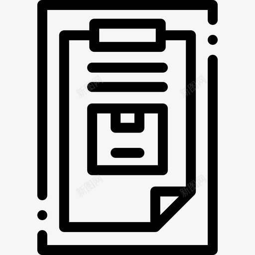 剪贴板物流72线性图标svg_新图网 https://ixintu.com 剪贴板 物流 线性