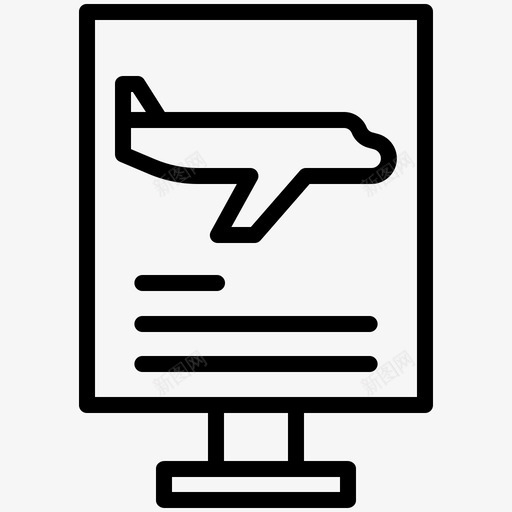 信息91号机场直线图标svg_新图网 https://ixintu.com 91号机场 信息 直线