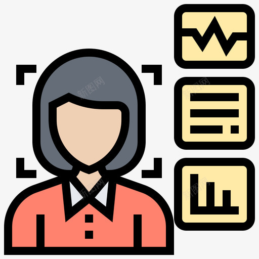 人脸检测机密信息12线性颜色图标svg_新图网 https://ixintu.com 人脸 信息 机密 检测 线性 颜色