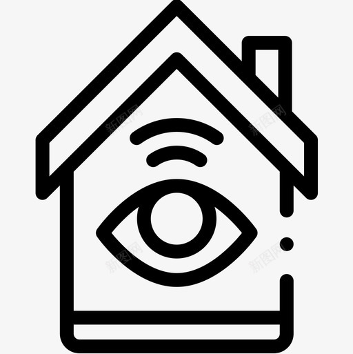 建筑物智能家居54线性图标svg_新图网 https://ixintu.com 建筑物 智能家居 线性