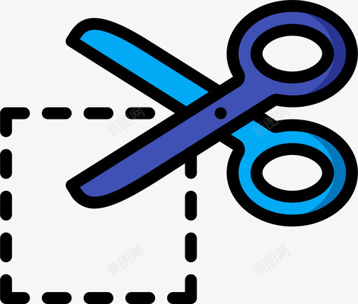 虚线切割1线颜色图标svg_新图网 https://ixintu.com 切割 虚线 颜色