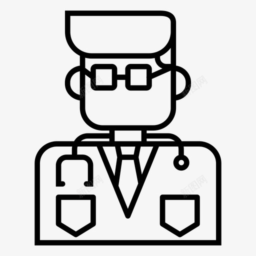 医生医疗专业图标svg_新图网 https://ixintu.com 专业 医生 医疗 听诊器