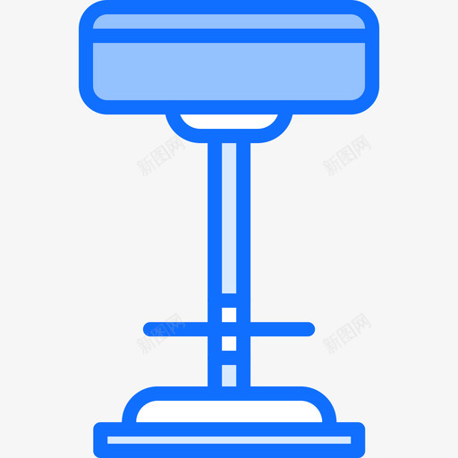 酒吧家具131蓝色图标svg_新图网 https://ixintu.com 家具 蓝色 酒吧