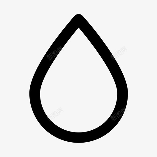 雨滴水图标svg_新图网 https://ixintu.com 天气
