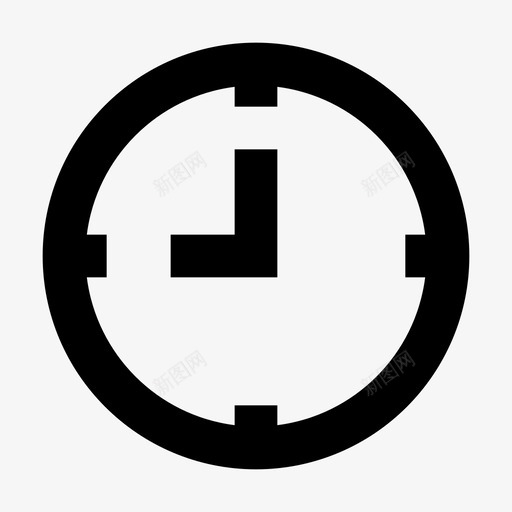 办公室闹钟时钟图标svg_新图网 https://ixintu.com 办公室 办公室轮廓24像素 手表 时钟 时间 计时器 闹钟