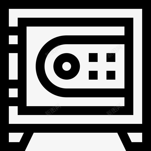 保险箱家庭和生活17线性图标svg_新图网 https://ixintu.com 保险箱 家庭 生活 线性