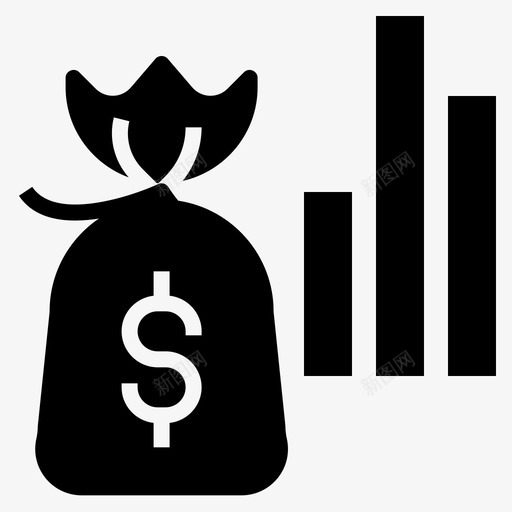 收入资金支出图标svg_新图网 https://ixintu.com 商业 支出 收入 模式 流程 资金