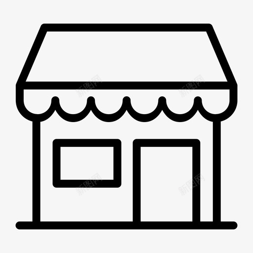 商店建筑电子商务图标svg_新图网 https://ixintu.com 商店 建筑 电子商务 购物