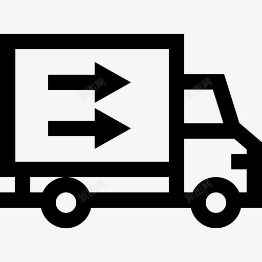 送货车116号送货车直线式图标svg_新图网 https://ixintu.com 116号 直线式 货车 送货
