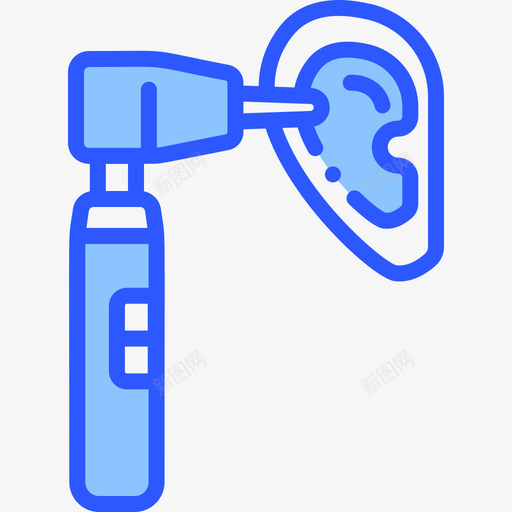 耳镜医用193蓝色图标svg_新图网 https://ixintu.com 医用 耳镜 蓝色