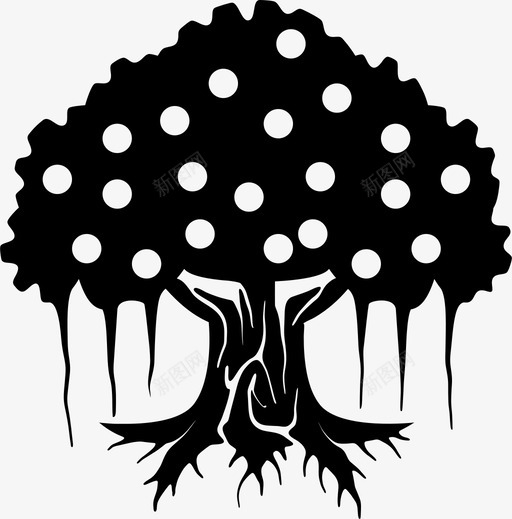 古树榕树植物图标svg_新图网 https://ixintu.com 古树 植物 榕树