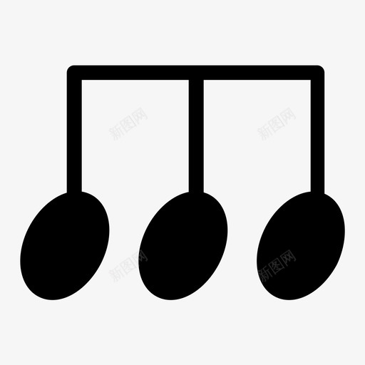 音乐mp3音符图标svg_新图网 https://ixintu.com mp3 声音 字形 播放 音乐 音符