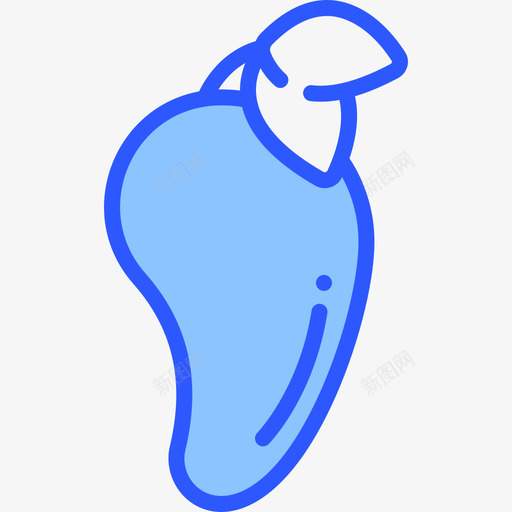 芒果水果19蓝色图标svg_新图网 https://ixintu.com 水果19 芒果 蓝色