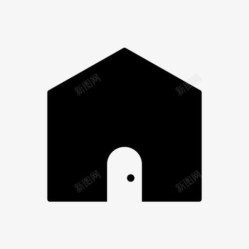 家房子简约图标svg_新图网 https://ixintu.com 坚固 家 房子 简单 简约