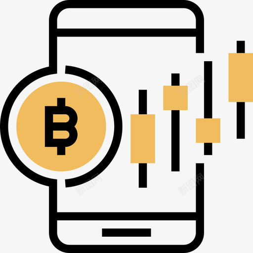 股价比特币91黄影图标svg_新图网 https://ixintu.com 比特 股价 黄影