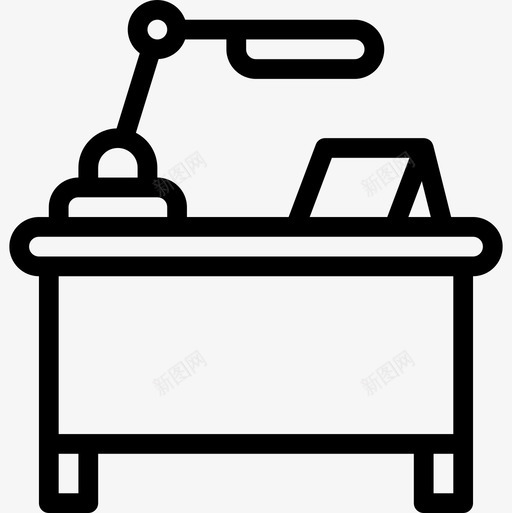 办公桌家具35直线型图标svg_新图网 https://ixintu.com 办公桌 家具 直线 线型