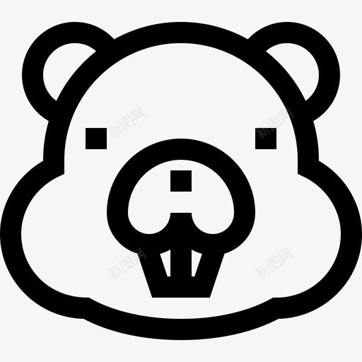 水獭动物46直系图标svg_新图网 https://ixintu.com 动物 水獭 直系