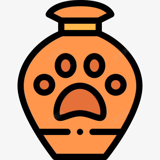 骨灰盒葬礼15直系颜色图标svg_新图网 https://ixintu.com 直系 葬礼 颜色 骨灰盒