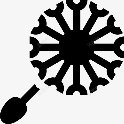 蒲公英花草2填充图标svg_新图网 https://ixintu.com 填充 花草2 蒲公英