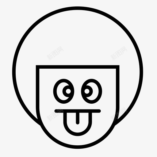 舌头男孩厚脸皮图标svg_新图网 https://ixintu.com 1行 厚脸皮 男孩 舌头 表情