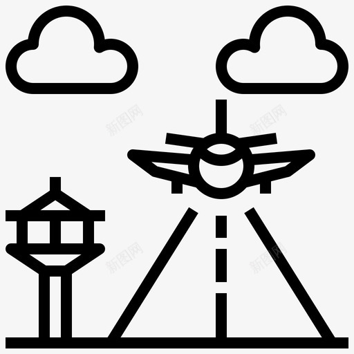 78号机场直飞航班图标svg_新图网 https://ixintu.com 78号 机场 直飞 航班