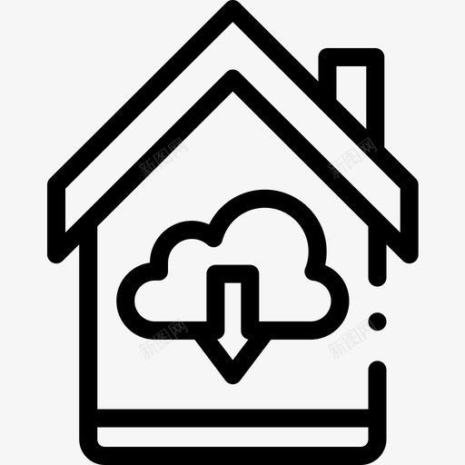 建筑与城市智能家居54线性图标svg_新图网 https://ixintu.com 城市 建筑 智能家居 线性