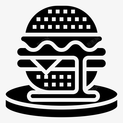 汉堡烧烤和烧烤派对2字形图标svg_新图网 https://ixintu.com 字形 汉堡 烧烤和烧烤派对2