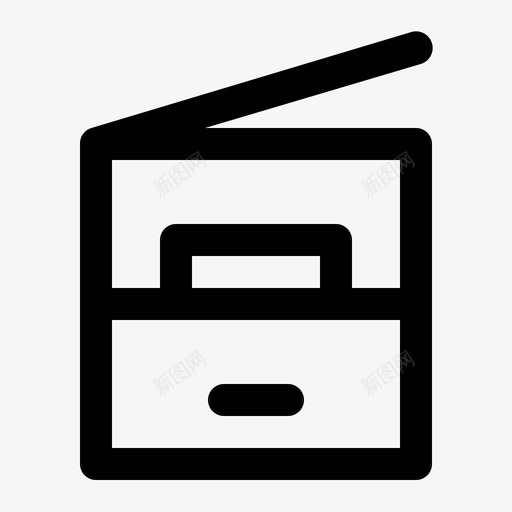 复印机办公纸张图标svg_新图网 https://ixintu.com 企业 办公 复印机 扫描 直线 纸张 财务
