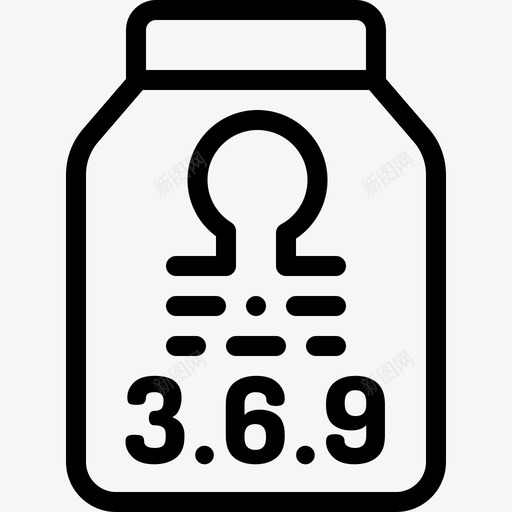 欧米茄营养7线性图标svg_新图网 https://ixintu.com 欧米茄 线性 营养