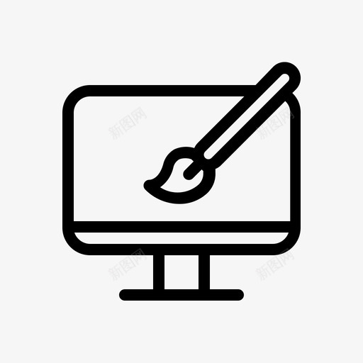 壁纸师图标svg_新图网 https://ixintu.com mac pc 壁纸 显示器 设计 设计师 返校