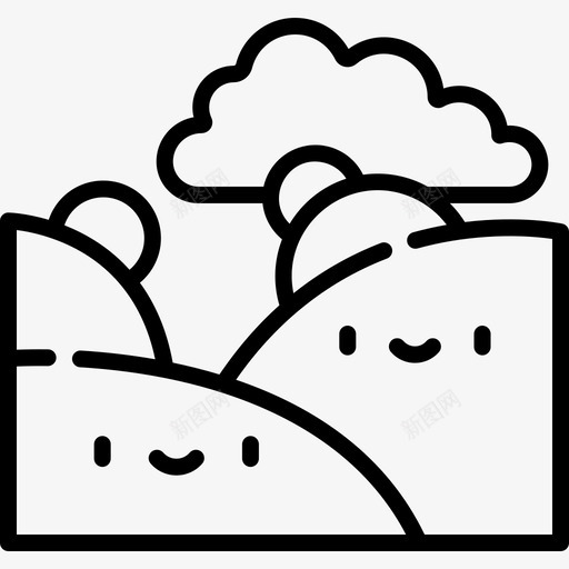 丘陵景观72线性图标svg_新图网 https://ixintu.com 丘陵 景观72 线性