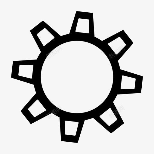 齿轮星号维护图标svg_新图网 https://ixintu.com 星号 维护 设置 齿轮