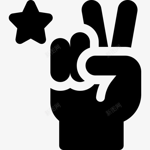 胜利摇滚19充满图标svg_新图网 https://ixintu.com 充满 摇滚 胜利