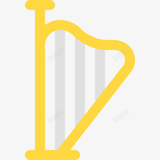 竖琴音乐114平调图标svg_新图网 https://ixintu.com 平调 竖琴 音乐