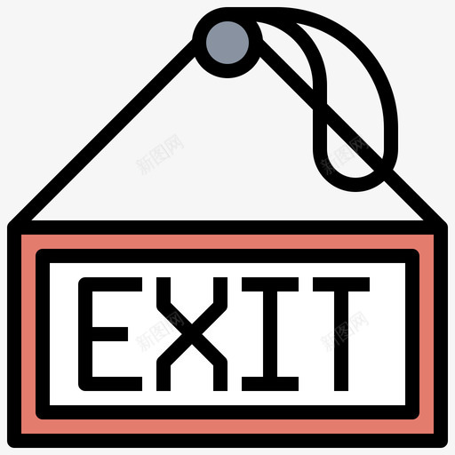 87号博物馆出口线性颜色图标svg_新图网 https://ixintu.com 87号 出口 博物馆 线性 颜色