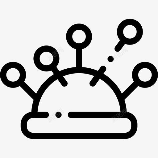 针垫缝纫65直线图标svg_新图网 https://ixintu.com 直线 缝纫 针垫