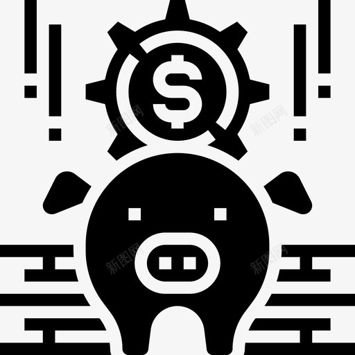 储蓄罐金融科技元素2字形图标svg_新图网 https://ixintu.com 储蓄罐 元素 字形 科技 金融