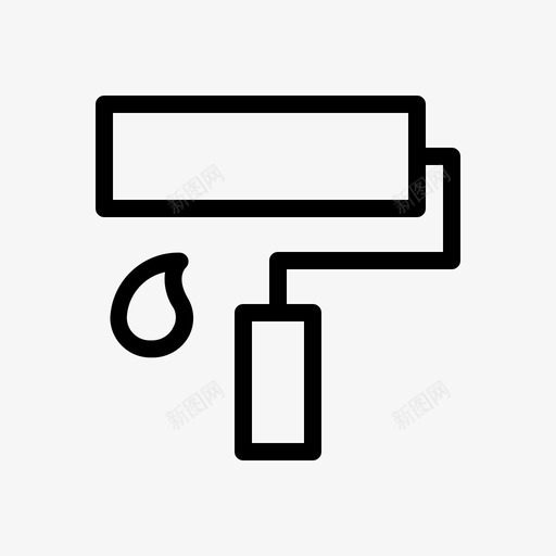滚漆颜色师图标svg_新图网 https://ixintu.com 工具 油漆 滚漆 设计师 返校 颜色