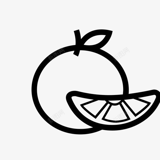 橙色水果橙色甜点橙色绘画图标svg_新图网 https://ixintu.com 图像 图标 图片 橙色 水果 甜点 绘画
