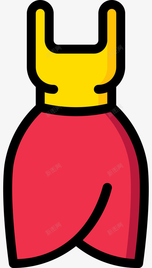 服饰时尚与服装1线性色彩图标svg_新图网 https://ixintu.com 时尚 服装 服饰 线性 色彩