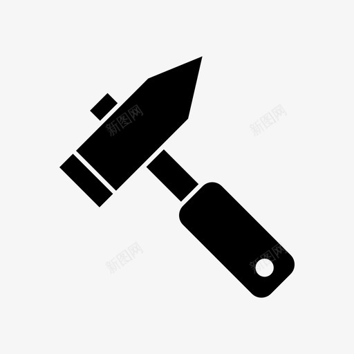 锤子工艺细木工图标svg_新图网 https://ixintu.com 字形图标 工具 工艺 细木工 锤子
