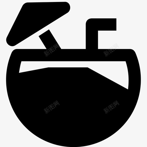 椰子汁饮料夏季图标svg_新图网 https://ixintu.com 固体 夏季 椰子汁 饮料