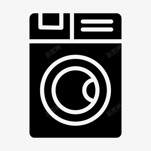 洗衣机浴室30实心图标svg_新图网 https://ixintu.com 实心 洗衣机 浴室