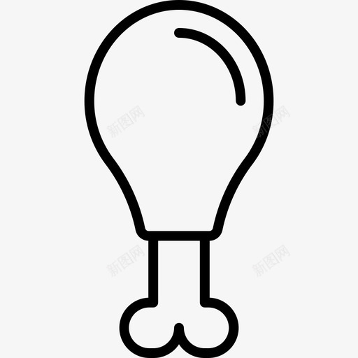 鸡腿烧烤35直纹图标svg_新图网 https://ixintu.com 烧烤 直纹 鸡腿