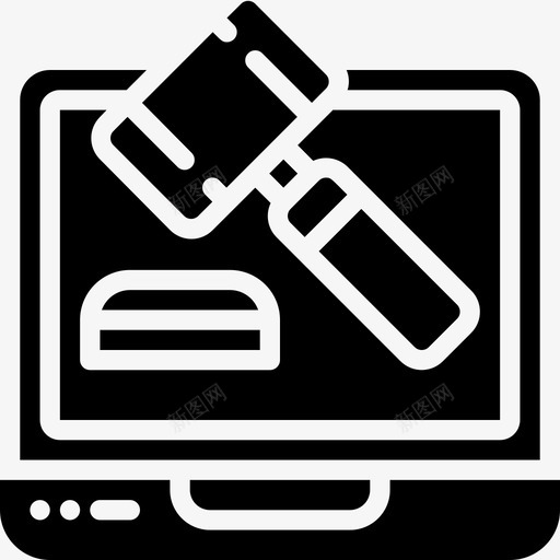 拍卖销售46填充图标svg_新图网 https://ixintu.com 填充 拍卖 销售