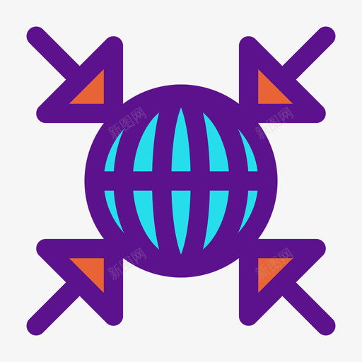 球体三维形状线颜色图标svg_新图网 https://ixintu.com 三维 形状 球体 颜色