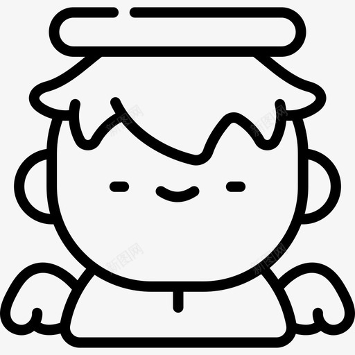 天使万圣节服装派对化身1直系图标svg_新图网 https://ixintu.com 万圣节 化身 天使 服装 派对 直系