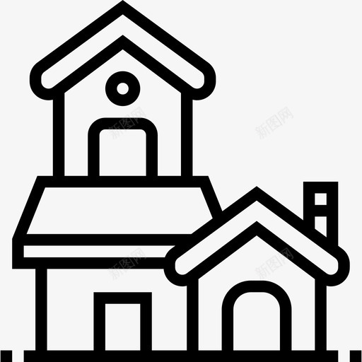 住宅房地产153直线图标svg_新图网 https://ixintu.com 住宅 房地产 直线