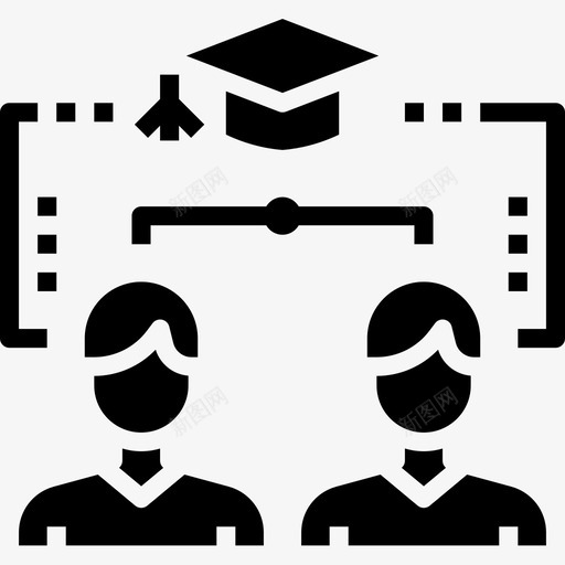 毕业学历213填充图标svg_新图网 https://ixintu.com 填充 学历 毕业